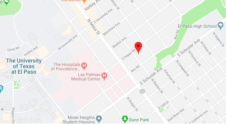 Map of Fairmont in El Paso